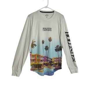 Hollister California Double-Sided Graphic Palm Tree Long Sleeve Shirt